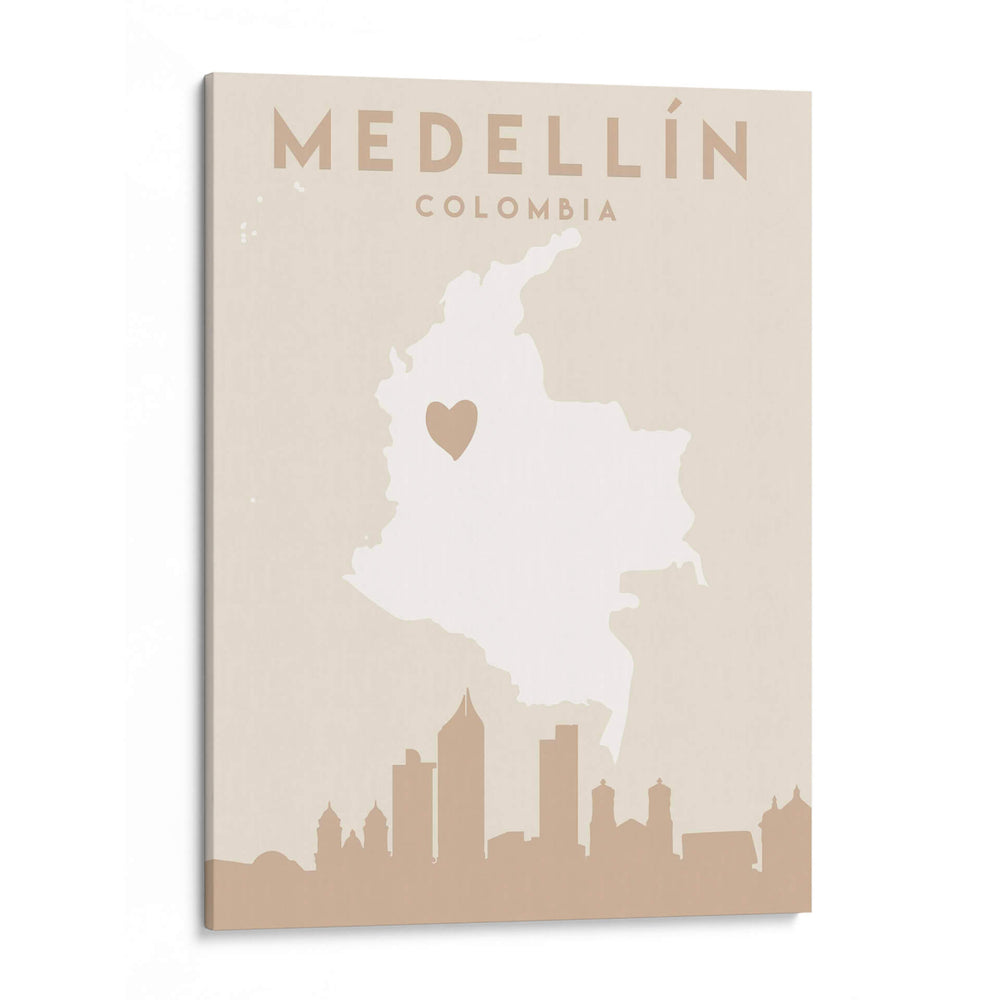 Medellín - Mapas del corazón de la ciudad 49 - Emiliano Deificus | Cuadro decorativo de Canvas Lab