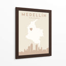 Medellín - Mapas del corazón de la ciudad 49 - Emiliano Deificus | Cuadro decorativo de Canvas Lab
