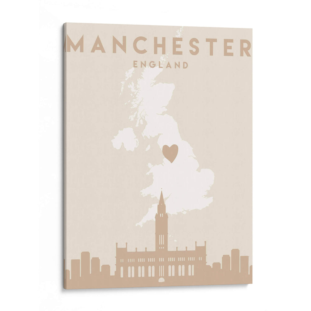 Manchester - Mapas del corazón de la ciudad 45 - Emiliano Deificus | Cuadro decorativo de Canvas Lab