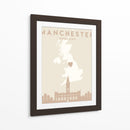 Manchester - Mapas del corazón de la ciudad 45 - Emiliano Deificus | Cuadro decorativo de Canvas Lab