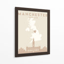 Manchester - Mapas del corazón de la ciudad 45 - Emiliano Deificus | Cuadro decorativo de Canvas Lab