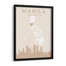 Manila - Mapas del corazón de la ciudad 46 - Emiliano Deificus | Cuadro decorativo de Canvas Lab