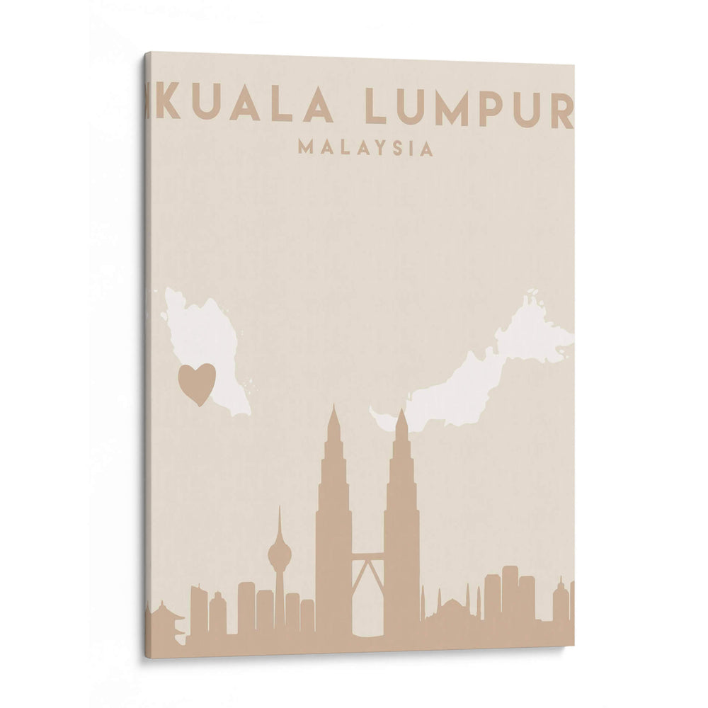 Kuala Lumpur - Mapas del corazón de la ciudad 37 - Emiliano Deificus | Cuadro decorativo de Canvas Lab