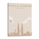 Kuala Lumpur - Mapas del corazón de la ciudad 37 - Emiliano Deificus | Cuadro decorativo de Canvas Lab