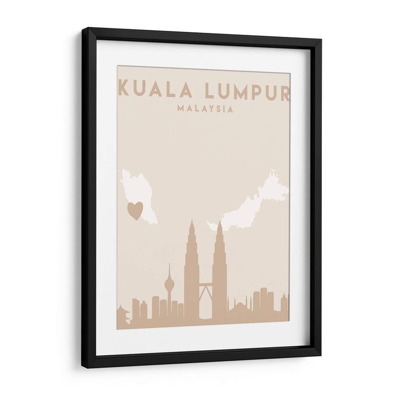 Kuala Lumpur - Mapas del corazón de la ciudad 37 - Emiliano Deificus | Cuadro decorativo de Canvas Lab