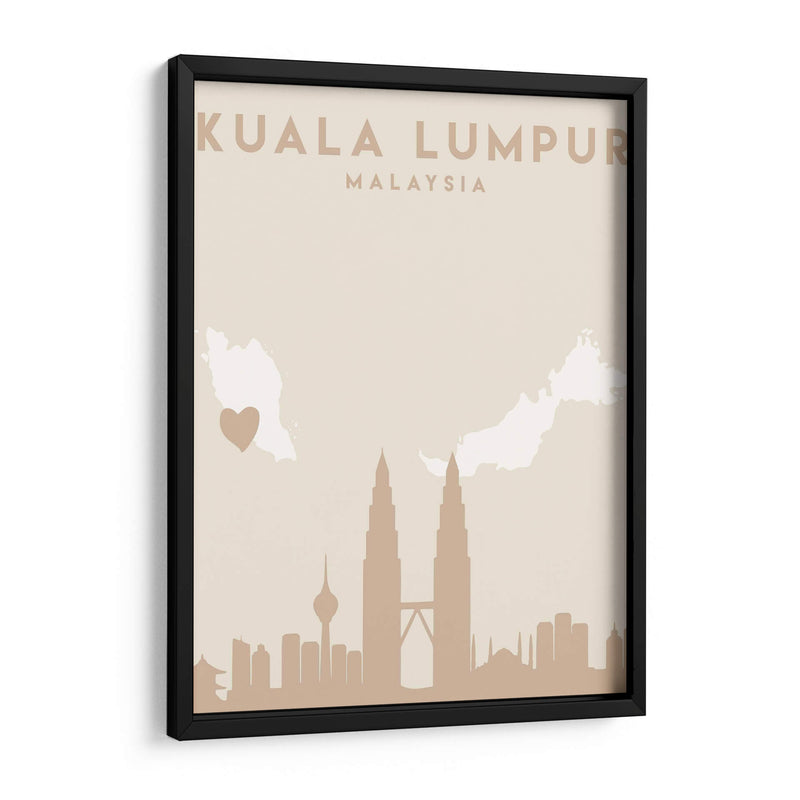 Kuala Lumpur - Mapas del corazón de la ciudad 37 - Emiliano Deificus | Cuadro decorativo de Canvas Lab