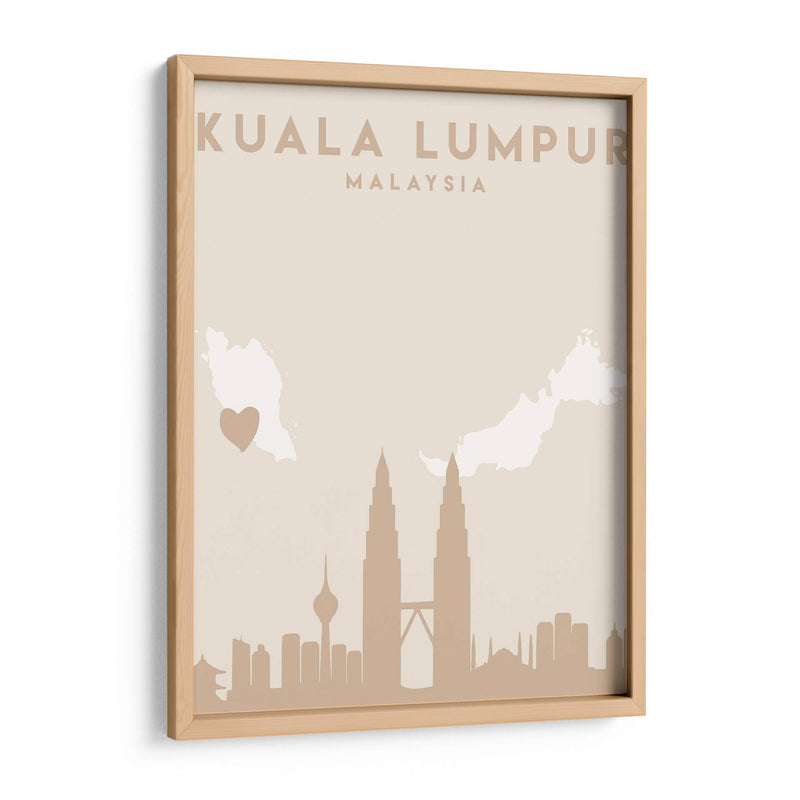 Kuala Lumpur - Mapas del corazón de la ciudad 37 - Emiliano Deificus | Cuadro decorativo de Canvas Lab