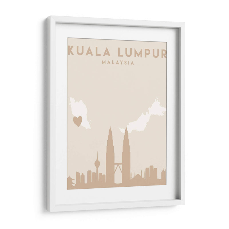 Kuala Lumpur - Mapas del corazón de la ciudad 37 - Emiliano Deificus | Cuadro decorativo de Canvas Lab