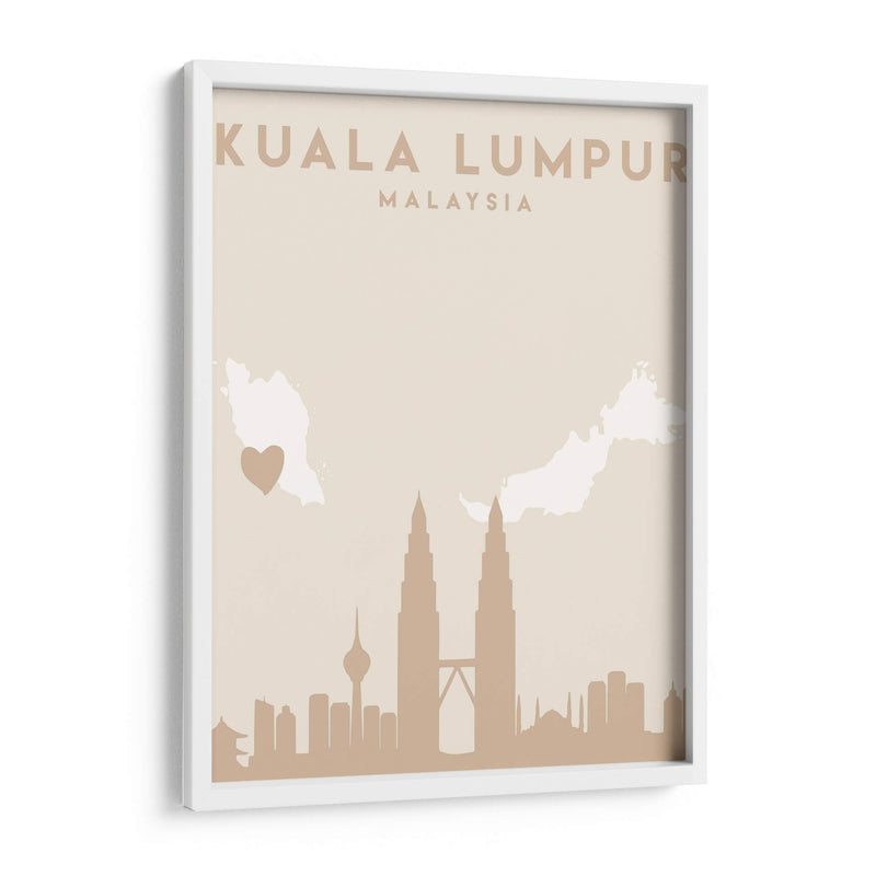 Kuala Lumpur - Mapas del corazón de la ciudad 37 - Emiliano Deificus | Cuadro decorativo de Canvas Lab