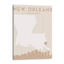 New Orleans - Mapas del corazón de la ciudad 60 - Emiliano Deificus | Cuadro decorativo de Canvas Lab