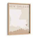 New Orleans - Mapas del corazón de la ciudad 60 - Emiliano Deificus | Cuadro decorativo de Canvas Lab