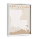 New Orleans - Mapas del corazón de la ciudad 60 - Emiliano Deificus | Cuadro decorativo de Canvas Lab
