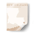 New Orleans - Mapas del corazón de la ciudad 60 - Emiliano Deificus | Cuadro decorativo de Canvas Lab