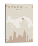 Panama City - Mapas del corazón de la ciudad 63 - Emiliano Deificus | Cuadro decorativo de Canvas Lab