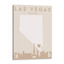 Las Vegas - Mapas del corazón de la ciudad 38 - Emiliano Deificus | Cuadro decorativo de Canvas Lab