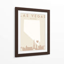 Las Vegas - Mapas del corazón de la ciudad 38 - Emiliano Deificus | Cuadro decorativo de Canvas Lab