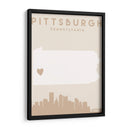 Pittsburgh - Mapas del corazón de la ciudad 67 - Emiliano Deificus | Cuadro decorativo de Canvas Lab
