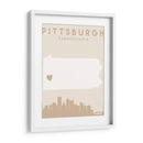 Pittsburgh - Mapas del corazón de la ciudad 67 - Emiliano Deificus | Cuadro decorativo de Canvas Lab