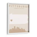 Pittsburgh - Mapas del corazón de la ciudad 67 - Emiliano Deificus | Cuadro decorativo de Canvas Lab