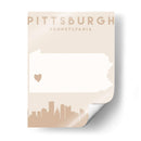 Pittsburgh - Mapas del corazón de la ciudad 67 - Emiliano Deificus | Cuadro decorativo de Canvas Lab