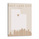Salt Lake City - Mapas del corazón de la ciudad 73 - Emiliano Deificus | Cuadro decorativo de Canvas Lab