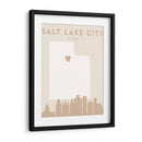 Salt Lake City - Mapas del corazón de la ciudad 73 - Emiliano Deificus | Cuadro decorativo de Canvas Lab