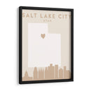 Salt Lake City - Mapas del corazón de la ciudad 73 - Emiliano Deificus | Cuadro decorativo de Canvas Lab