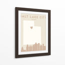 Salt Lake City - Mapas del corazón de la ciudad 73 - Emiliano Deificus | Cuadro decorativo de Canvas Lab
