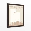 Salt Lake City - Mapas del corazón de la ciudad 73 - Emiliano Deificus | Cuadro decorativo de Canvas Lab