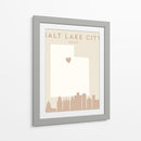 Salt Lake City - Mapas del corazón de la ciudad 73 - Emiliano Deificus | Cuadro decorativo de Canvas Lab