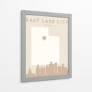 Salt Lake City - Mapas del corazón de la ciudad 73 - Emiliano Deificus | Cuadro decorativo de Canvas Lab