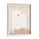 Salt Lake City - Mapas del corazón de la ciudad 73 - Emiliano Deificus | Cuadro decorativo de Canvas Lab