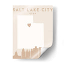 Salt Lake City - Mapas del corazón de la ciudad 73 - Emiliano Deificus | Cuadro decorativo de Canvas Lab