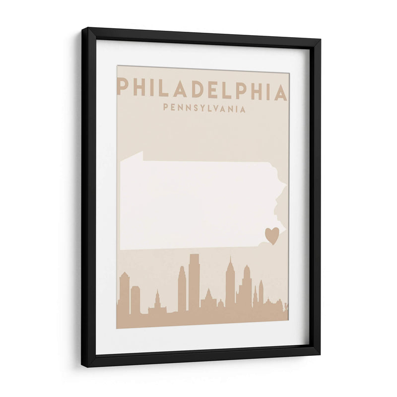 Philadelphia - Mapas del corazón de la ciudad 65 - Emiliano Deificus | Cuadro decorativo de Canvas Lab