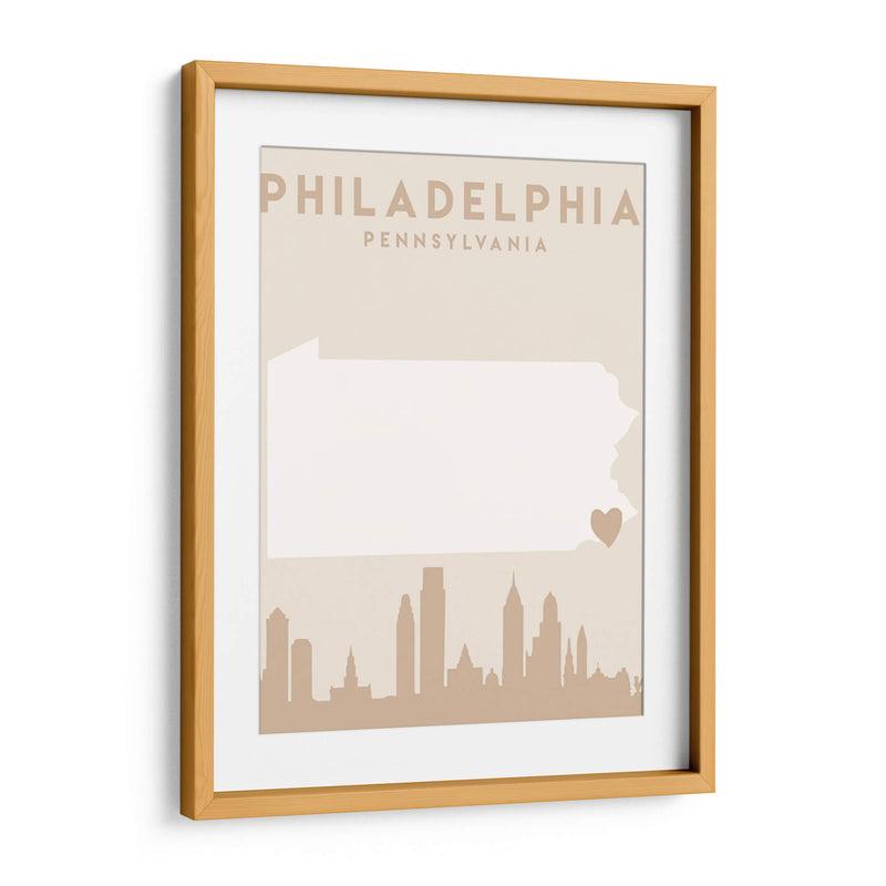 Philadelphia - Mapas del corazón de la ciudad 65 - Emiliano Deificus | Cuadro decorativo de Canvas Lab