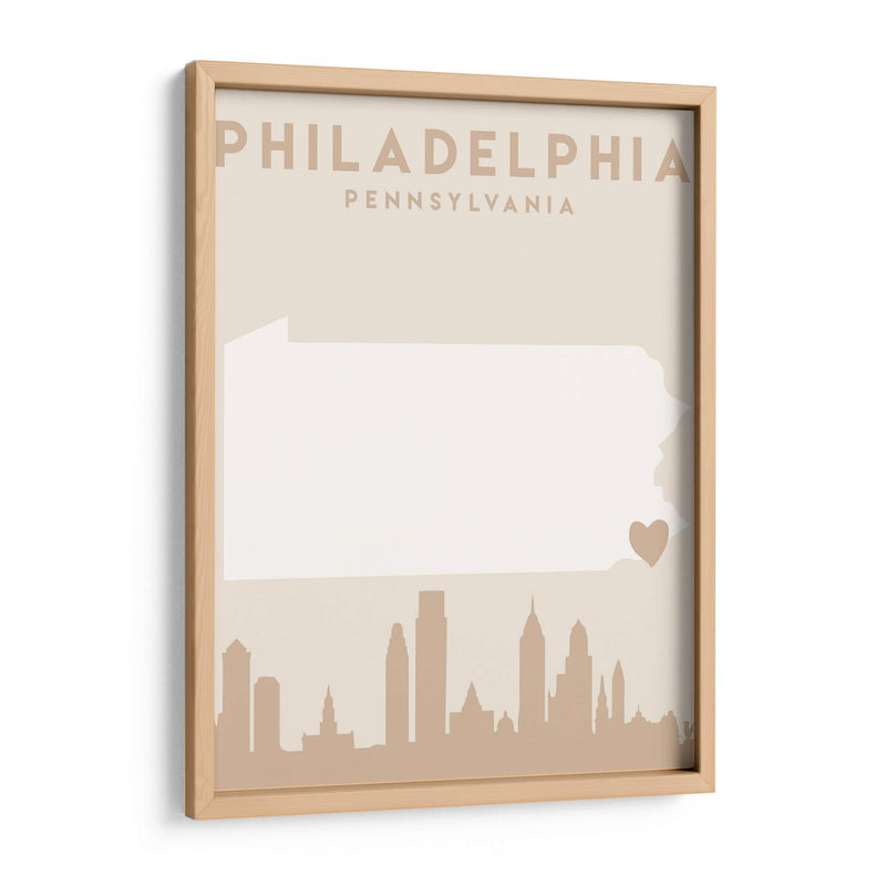 Philadelphia - Mapas del corazón de la ciudad 65 - Emiliano Deificus | Cuadro decorativo de Canvas Lab