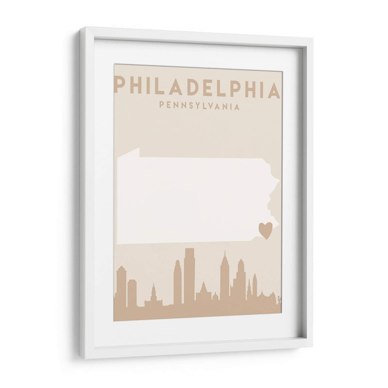 Philadelphia - Mapas del corazón de la ciudad 65 - Emiliano Deificus | Cuadro decorativo de Canvas Lab