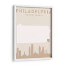 Philadelphia - Mapas del corazón de la ciudad 65 - Emiliano Deificus | Cuadro decorativo de Canvas Lab