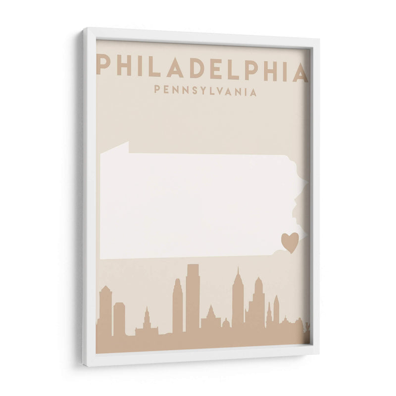 Philadelphia - Mapas del corazón de la ciudad 65 - Emiliano Deificus | Cuadro decorativo de Canvas Lab