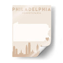Philadelphia - Mapas del corazón de la ciudad 65 - Emiliano Deificus | Cuadro decorativo de Canvas Lab