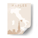 Nápoles - Mapas del corazón de la ciudad 59 - Emiliano Deificus | Cuadro decorativo de Canvas Lab