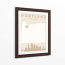 Portland - Mapas del corazón de la ciudad 68 - Emiliano Deificus | Cuadro decorativo de Canvas Lab