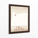 Portland - Mapas del corazón de la ciudad 68 - Emiliano Deificus | Cuadro decorativo de Canvas Lab