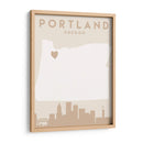 Portland - Mapas del corazón de la ciudad 68 - Emiliano Deificus | Cuadro decorativo de Canvas Lab