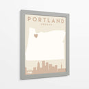 Portland - Mapas del corazón de la ciudad 68 - Emiliano Deificus | Cuadro decorativo de Canvas Lab
