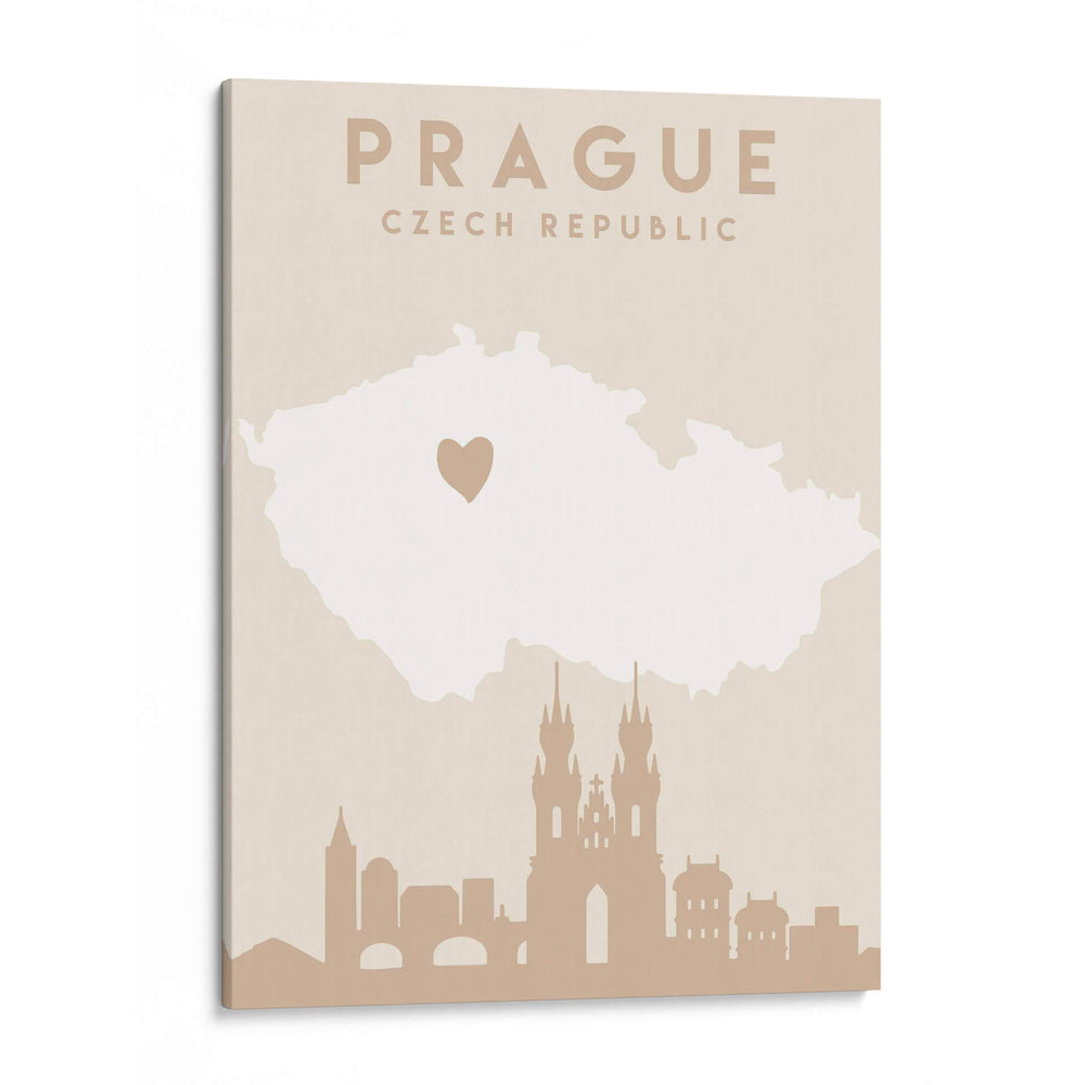 Praga - Mapas del corazón de la ciudad 69 - Emiliano Deificus | Cuadro decorativo de Canvas Lab