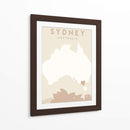 Sydney - Mapas del corazón de la ciudad 84 - Emiliano Deificus | Cuadro decorativo de Canvas Lab