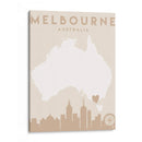 Melbourne - Mapas del corazón de la ciudad 50 - Emiliano Deificus | Cuadro decorativo de Canvas Lab