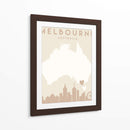 Melbourne - Mapas del corazón de la ciudad 50 - Emiliano Deificus | Cuadro decorativo de Canvas Lab