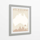 Melbourne - Mapas del corazón de la ciudad 50 - Emiliano Deificus | Cuadro decorativo de Canvas Lab